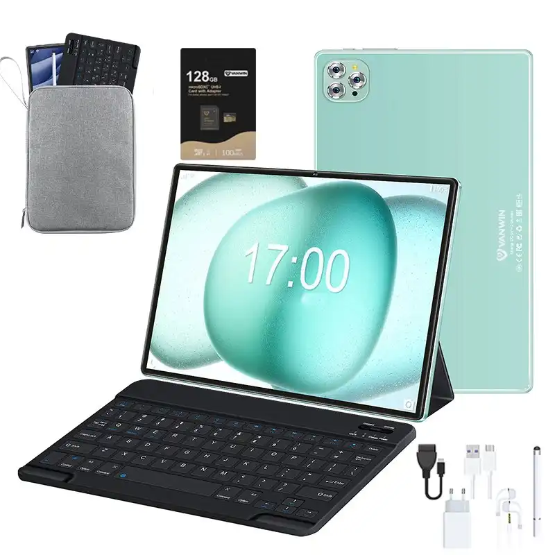 Vanwin V62 LTE 10.1" 4/64GB Verde + Funda con Teclado + Stylus + MicroSD 128GB