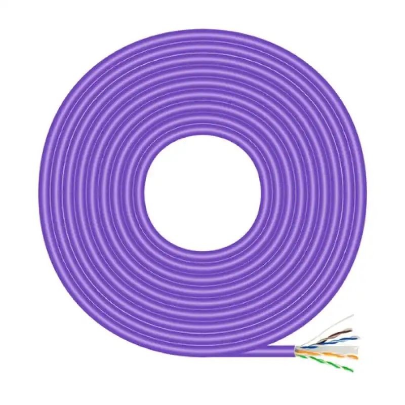 Aisens Cable de Red RJ45 LSZH Cat 6 UTP Rígido AWG23 CCA (Aleación) Violeta 100m