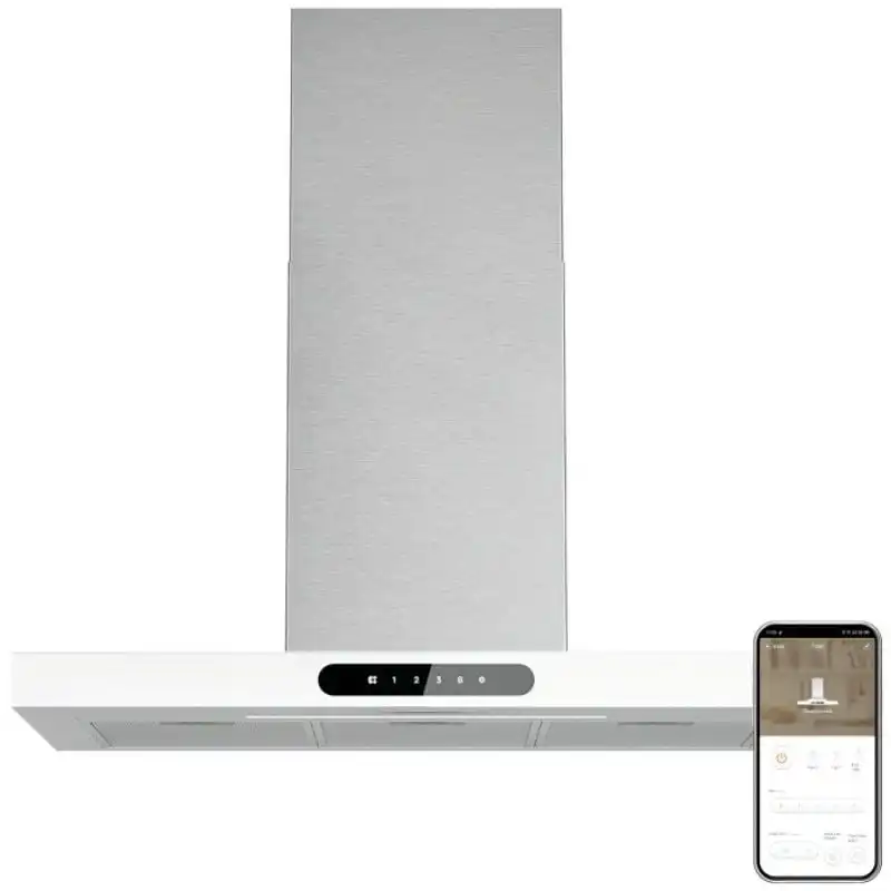 Ciarra CD9102W Campana Extractora con Control Táctil y Wifi 90cm 650m3/h Clase A+++ Blanco