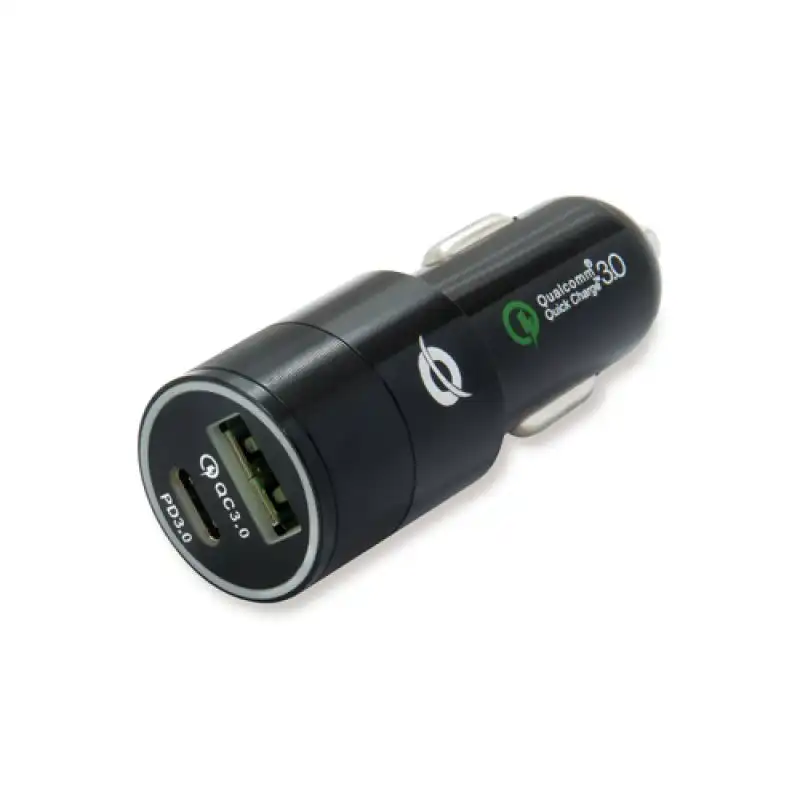 Conceptronic Cargador de Coche Rápido 2x USB 2.4A Negro