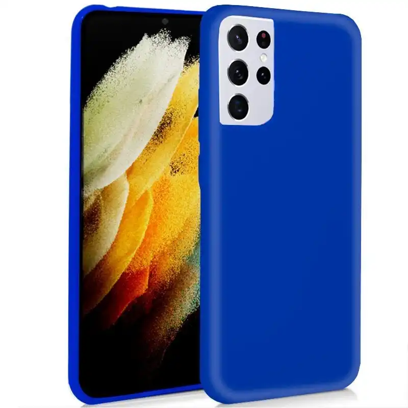 Cool Funda Silicona Azul para Samsung Galaxy S21 Ultra