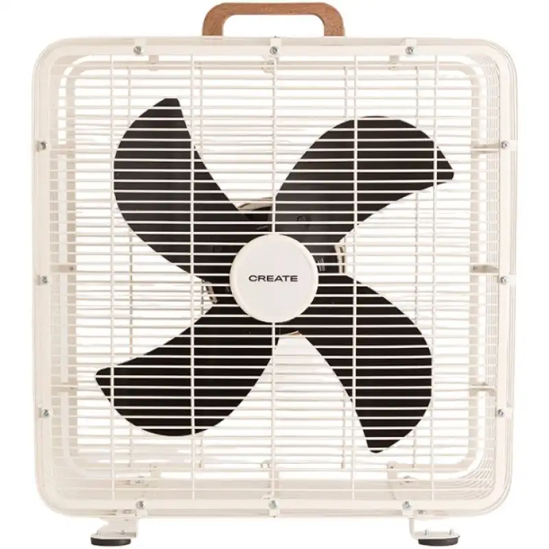 Create Air Floor Box Ventilador Industrial de Suelo Retro 90W Blanco/Negro