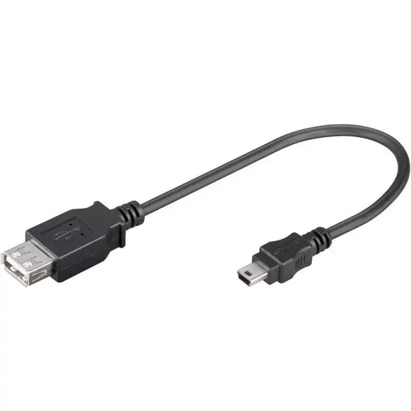 Goobay Cable Mini USB a USB 2.0 Macho/Hembra 15cm Negro