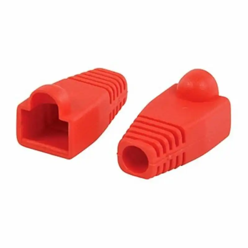 Goobay Funda para Conector de Red RJ45 Pack 10 Unidades Roja