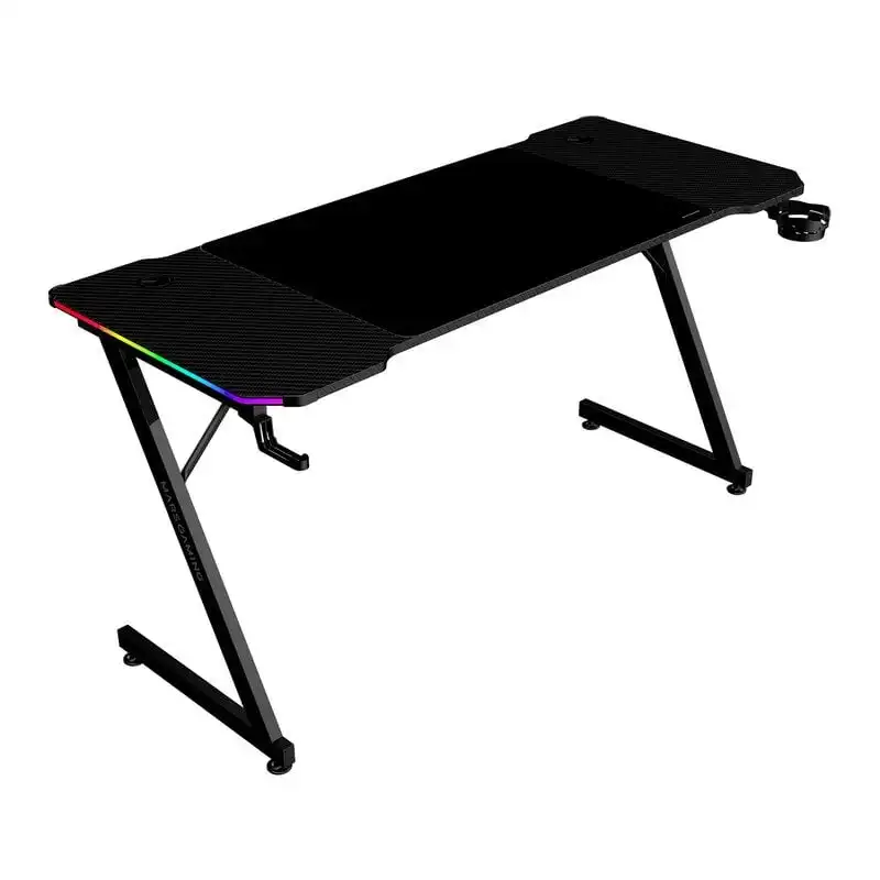 Mars Gaming MGD-X140RGB Mesa Ergonómica ARGB Mando Alfombrilla XXL Soportes Externos 140x60cm Negro