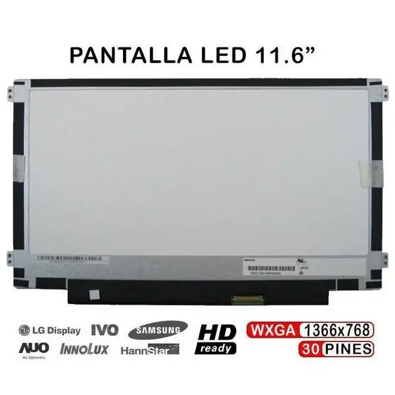 Pantalla LED 11.6" WXGA para Portátil B116XTN02.1 N116BGE-EA2 B116XTN01.0