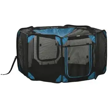 Parque Para Perros De Tela Oxford Malla Acero Ø126x58 Cm-pawhut. Azul