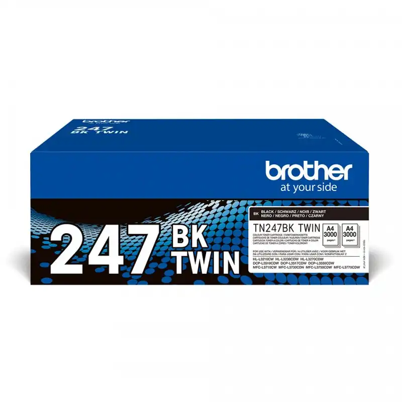 Tóner Original Brother TN247BKTWIN Negro Pack 2 Unidades