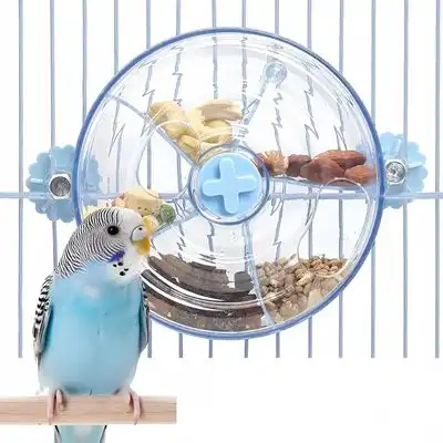 ZooVenture Comedero giratorio para pájaros y juguete - Azul - Zooventure - Comparador de precios