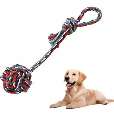 FurryFusion Pelota de cuerda de algodón de juguete para perros - Artículo 1 - Furry Fusion - Comparador de precios