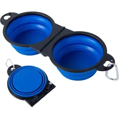 HausPets Comedero portátil plegable 2 en 1 perros, color azul, plástico - Artículo 1 - HausPets - Comparador de precios
