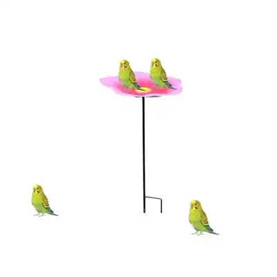 MCBOSON Baño y comedero para pájaros independiente con soporte para flores - 1 artículo - Mcboson - Comparador de precios
