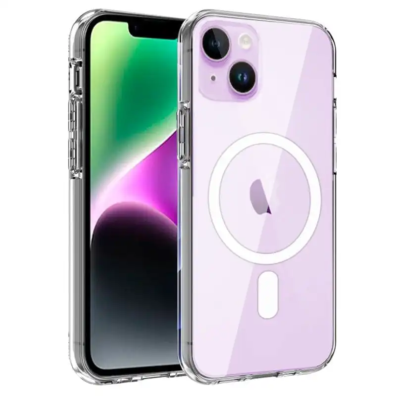 Cool Funda Magnética Transparente para iPhone 14