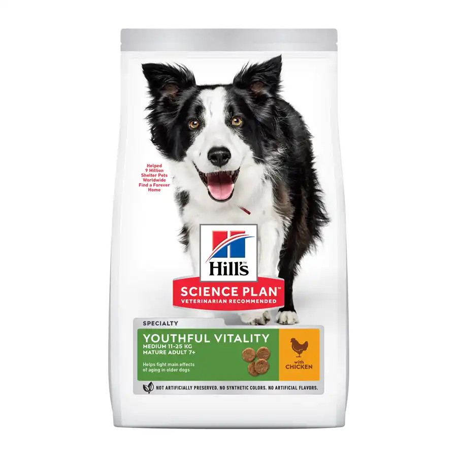 Hill's Science Plan Youthful Vitality Medium Adult Pollo pienso para perros