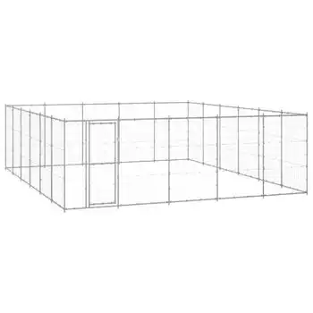 Perrera De Exterior | Jaula Para Perro | Parque Para Mascotas De Acero Galvanizado 36,3 M² Cfw783957