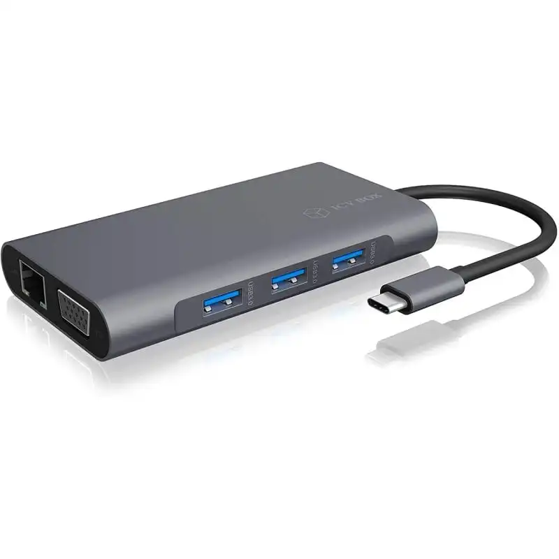 Raidsonic Icy Box IB-DK4040-CPD Hub USB-C a 10 Puertos USB 3.1/HDMI/VGA