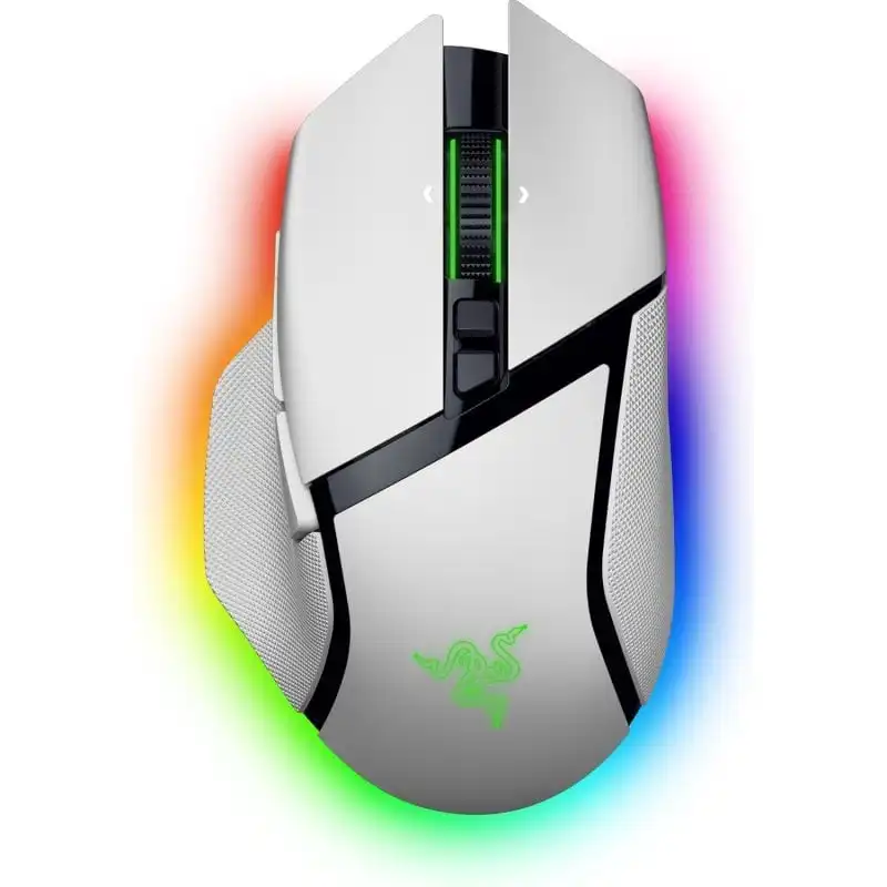 Razer Basilisk V3 Pro 35K Ratón Gaming Óptico Inalámbrico RGB 35000 DPI Blanco