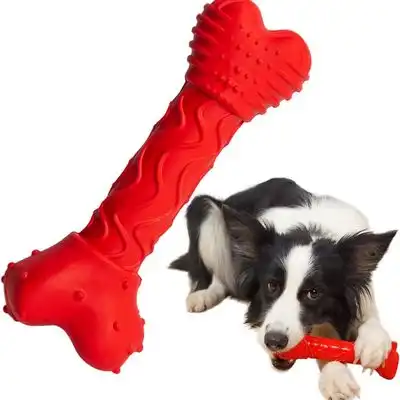 ZooVenture  indestructible para perros: goma, hueso, carne - Rojo - Zooventure - Comparador de precios