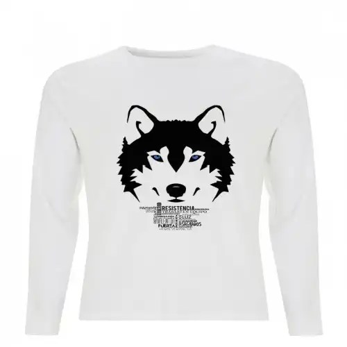 Camiseta unisex lobo color Blanco