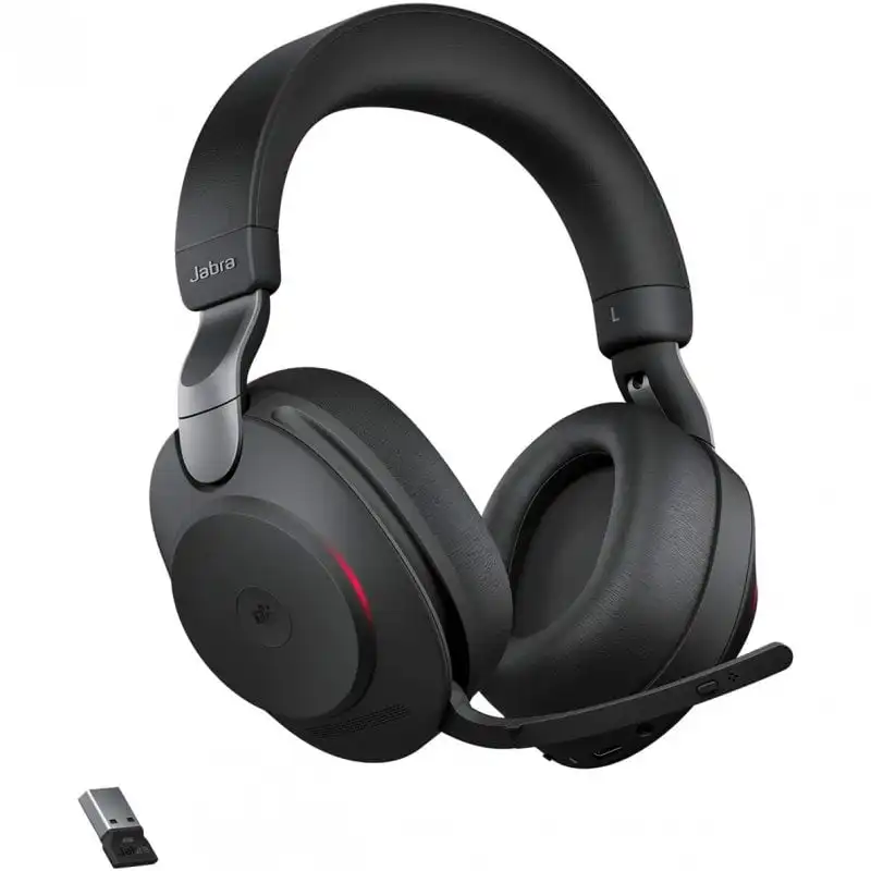 Jabra Evolve2 85 MS Teams Auriculares Bluetooth con Soporte de Carga USB-A Negro