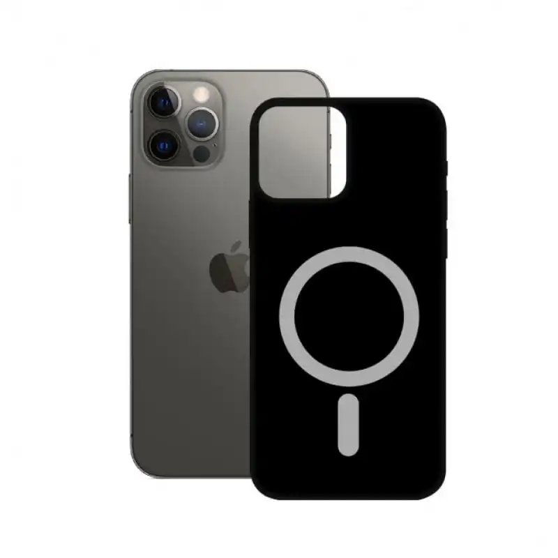 Ksix Soft Magcharge Funda Negra para iPhone 12 Pro Max