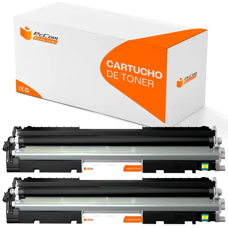 Pccom Essential Tóner Compatible HP CE310A/CF350A/126A/130A Negro Pack 2