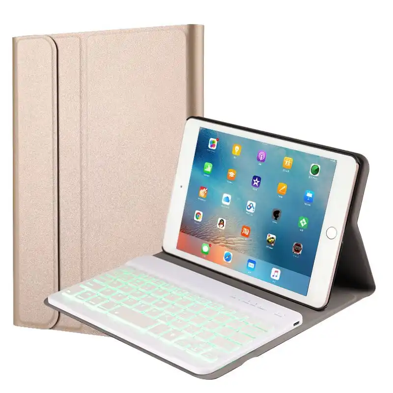 Royal Bailey 1029D Funda con Teclado Bluetooth para Ipad Mini 4/5 Dorado