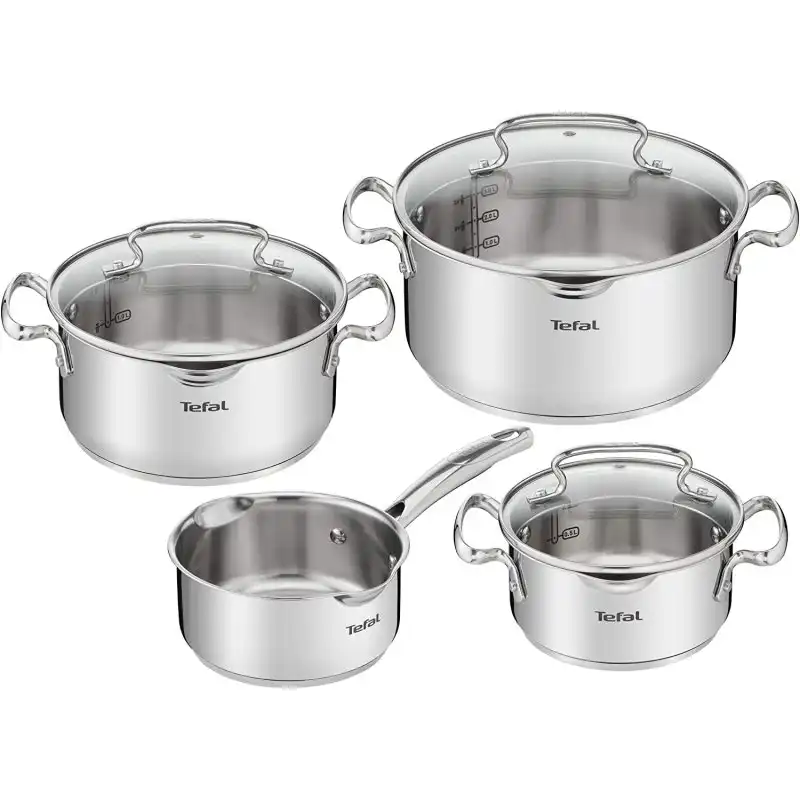 Tefal Duetto G719S7 Batería de Cocina 4 Piezas Acero Inoxidable