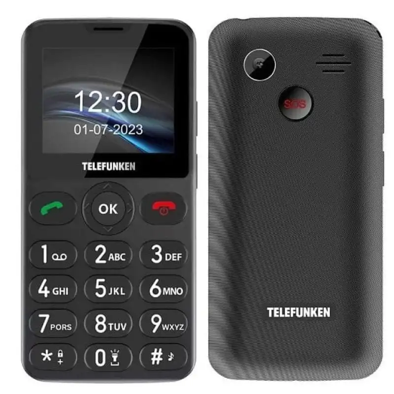 Telefunken S415 Teléfono Móvil para Personas Mayores Negro