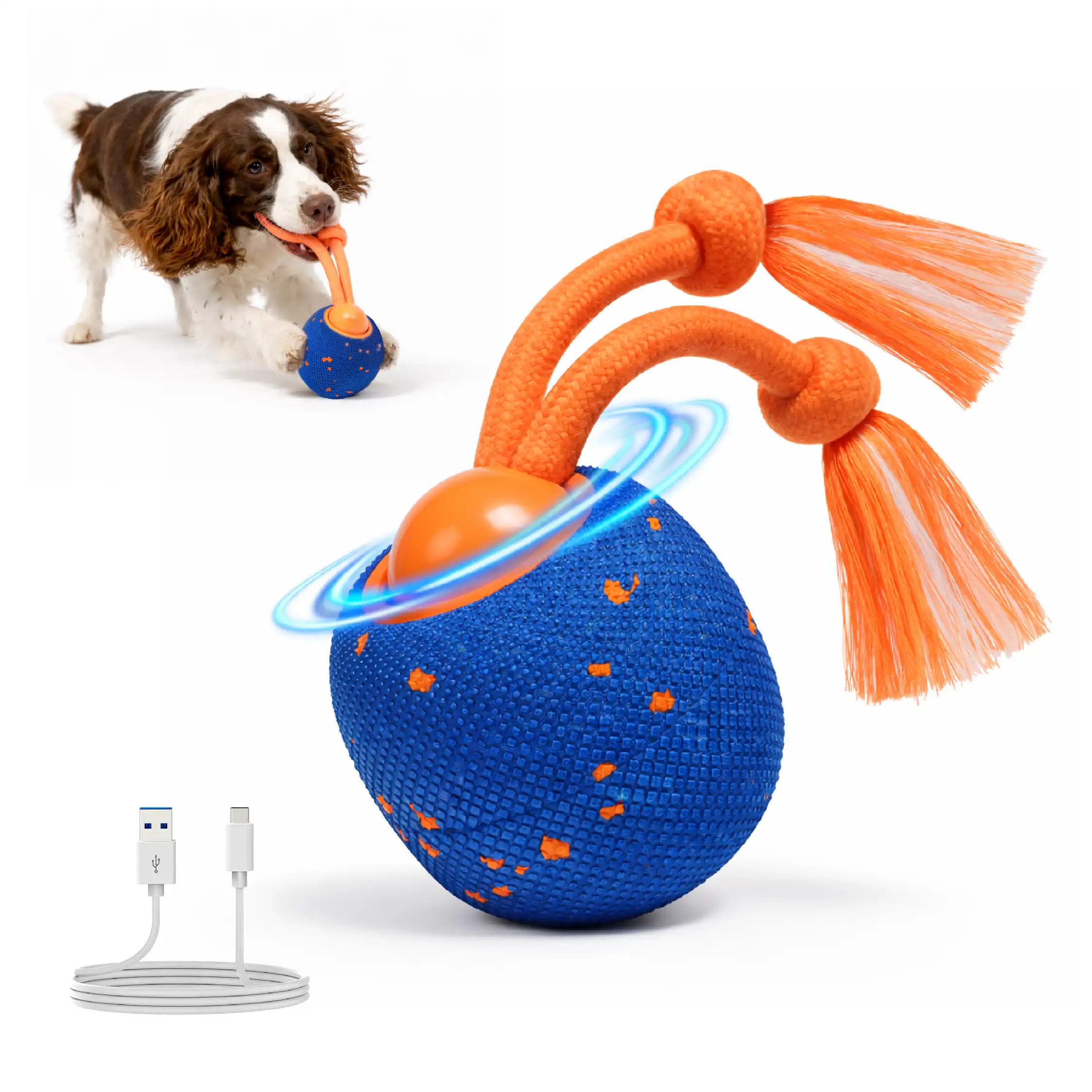 TheKingPet Robik Motion Interactive Ball | Pelota Interactiva Premium para Perros con Movimiento Automático, 3 Modos de Juego y USB-C - 11.5cm x 9cm x 9cm - TheKingPet - Comparador de precios