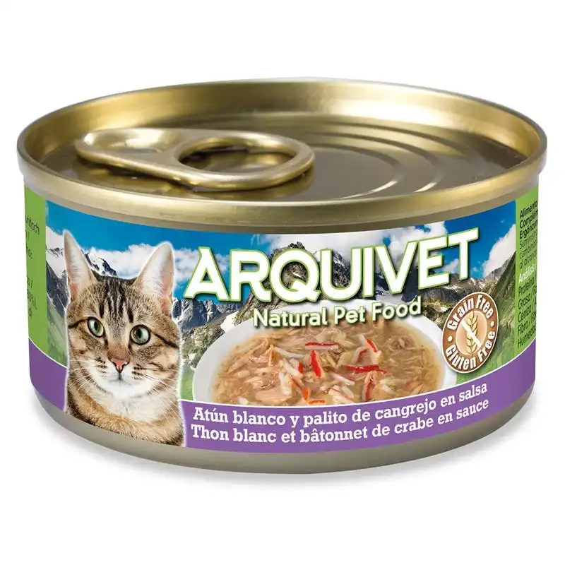 Arquivet latas Atún Blanco en salsa con Palito de Cangrejo 80gr., Unidades 24 unidades