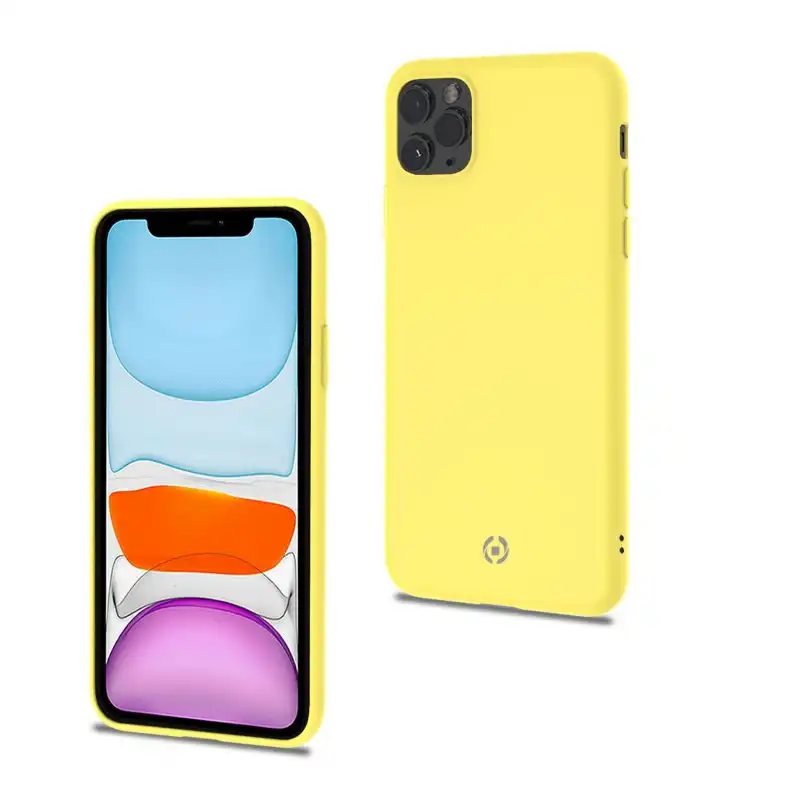 Celly Candy Funda Silicona Amarilla para iPhone 11 Pro Max