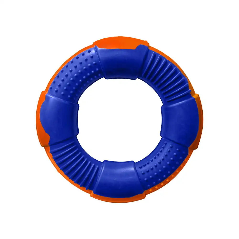 Dur  Aro Mordedor azul y naranja con aroma mora para perros - 13cm - Dur - Sempertex - Comparador de precios