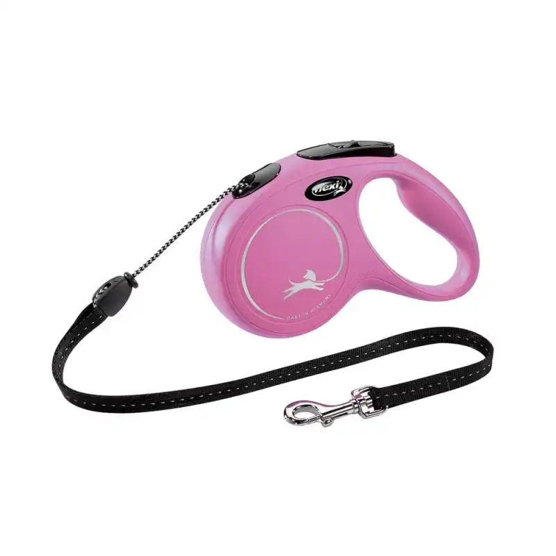 Flexi New Classic Rosa De Cordón Correa Extensible XS - flexi - Comparador de precios
