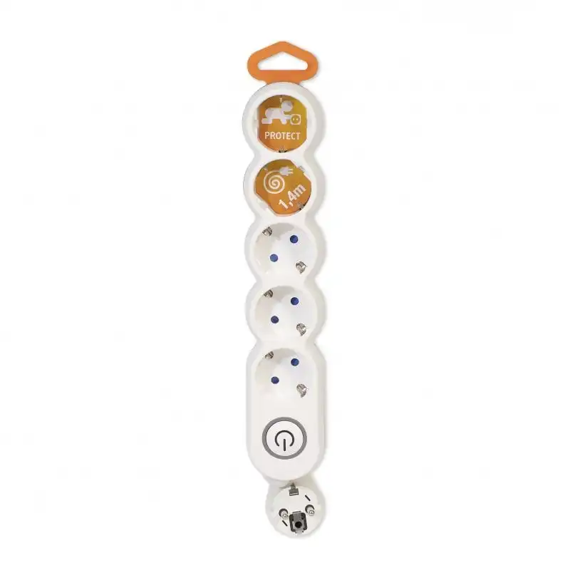 Garza Regleta 5 Tomas con Interruptor y Protección Infantil 1.4m Blanca