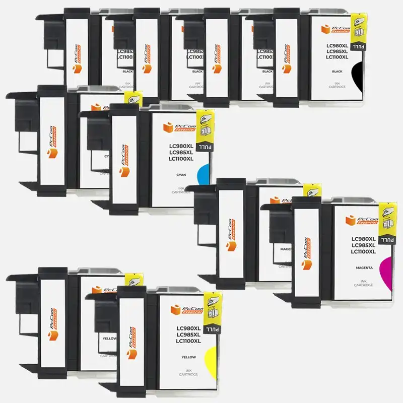 Pccom Essential Brother Lc980xl/lc1100xl/lc985xl Cartucho Tinta Compatible Negro/cian/magenta/amarillo Pack 10