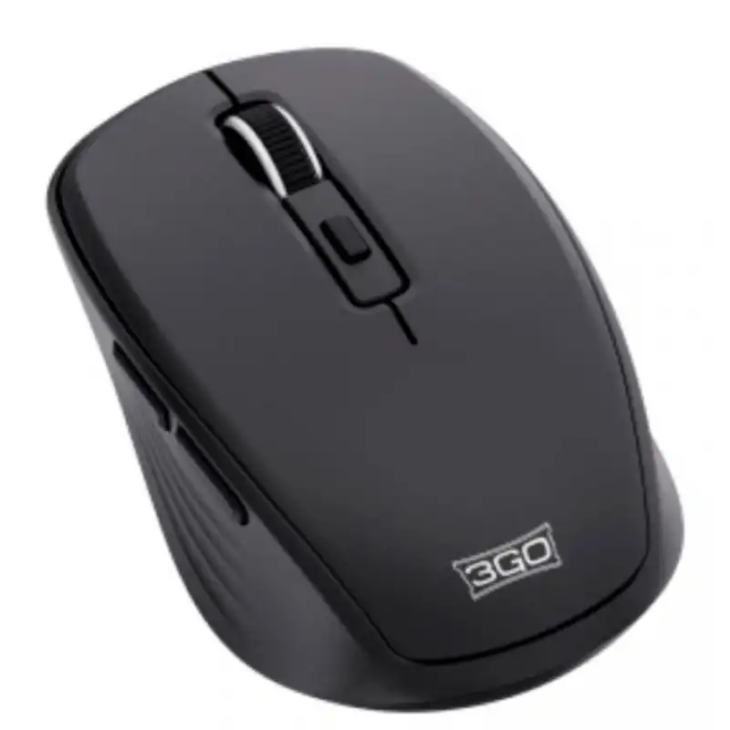 3Go BOLT Ratón Óptico Inalámbrico 1600 DPI Negro