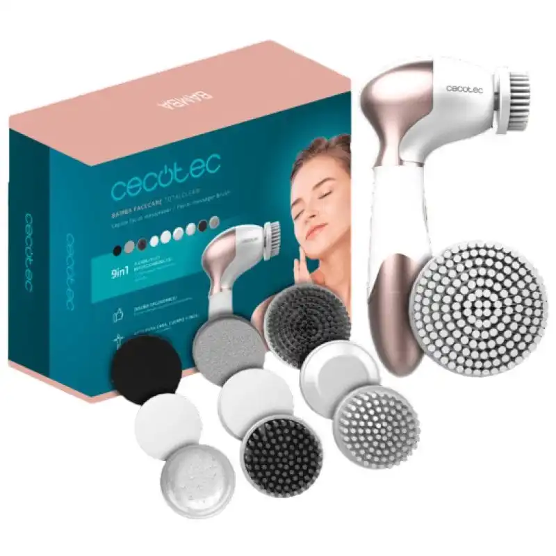 Cecotec Bamba FaceCare TotalClean Cepillo Facial con 9 Cabezales