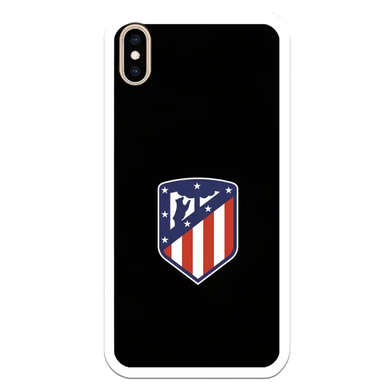 Funda del Atleti Escudo Fondo Negro Licencia Oficial Atlético de Madrid para iPhone XS Max