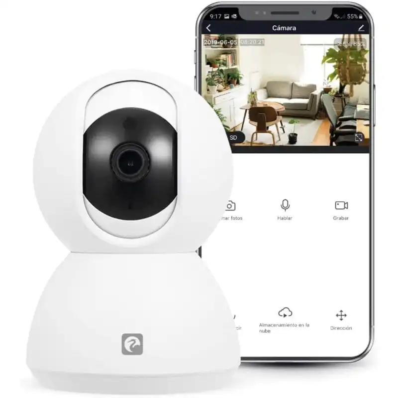 Garza Smart Cámara Inteligente de Vigilancia IP 720P HD Wifi 360º para Interior