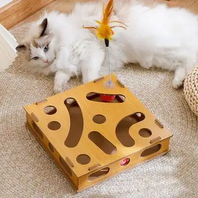 MCBOSON Tablero de actividades para gatos con mecanismo giratorio - 1 pieza - Mcboson - Comparador de precios