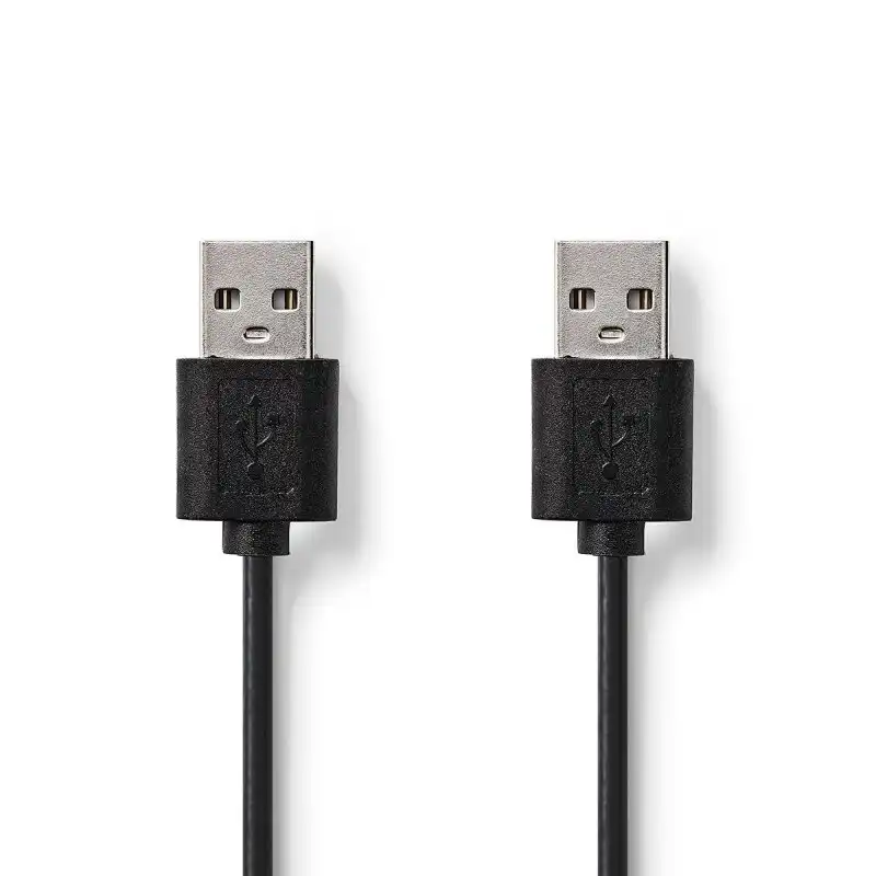 Nedis Cable USB-A 2.0 Macho/Macho 1m Negro