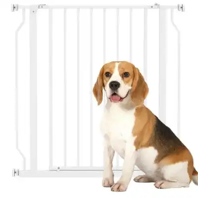 PawHut Barrera de Seguridad 85x1.5x76 cm Blanco - 1 Article - PawHut - Comparador de precios