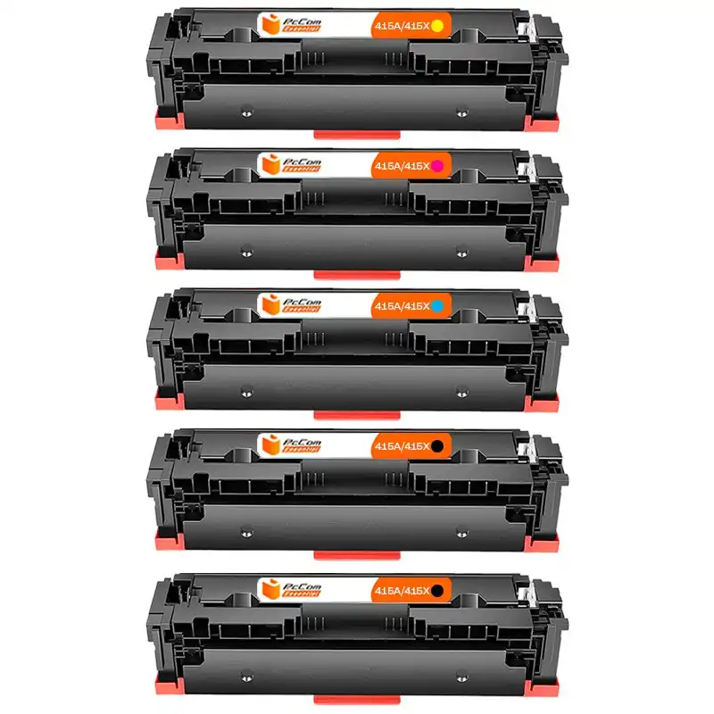 Pccom Essential HP 415X/415A Tóner Compatible Negro/Cian/Magenta/Amarillo Pack 5