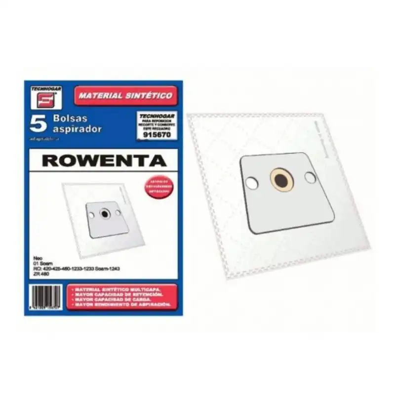 Bolsa Sintetica Aspirador Rowenta Neo 5 Unidades 915670