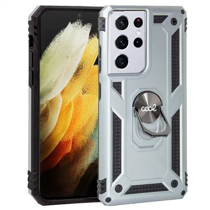 Cool Funda Hard Anilla Plata para Samsung Galaxy S21 Ultra