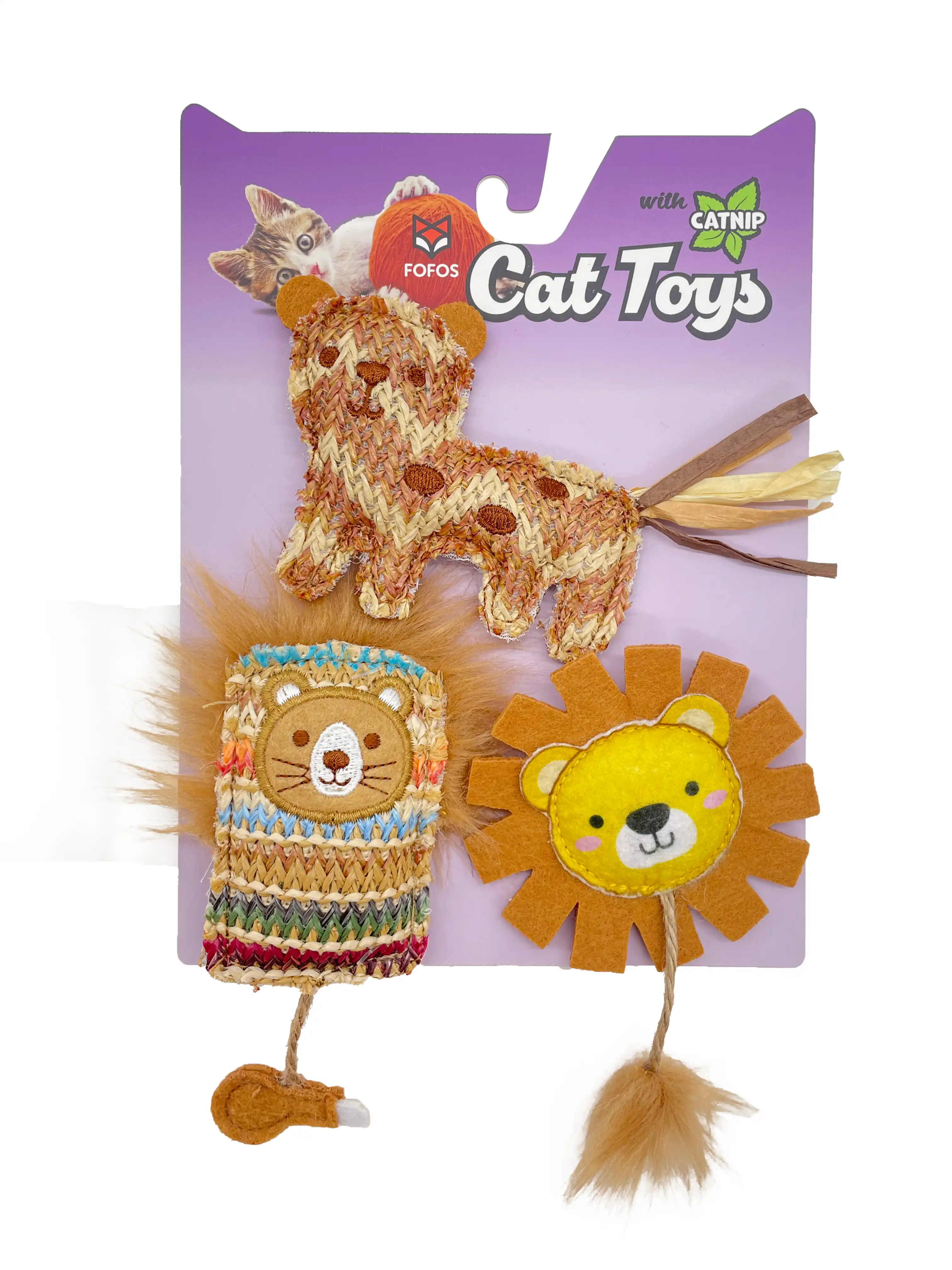 Fofos peluches selváticos para gatos - 20 cm x 15 cm x 2 cm - Fofos - Comparador de precios