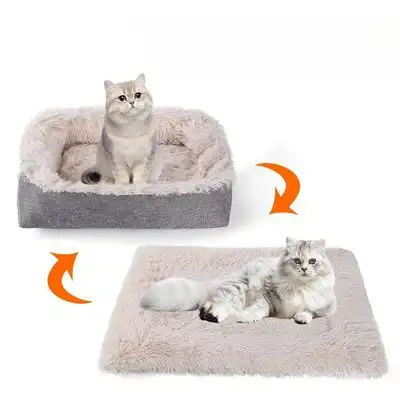 IntiMeg Colchoneta de cama de doble función para gatos y perros - Beige - IntiMeg - Comparador de precios