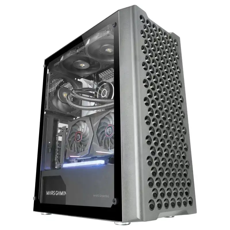 Mars Gaming MC-iPRO Caja Profesional ATX Rejilla Frontal 3D Cristal Templado Ventilador FDB Negro