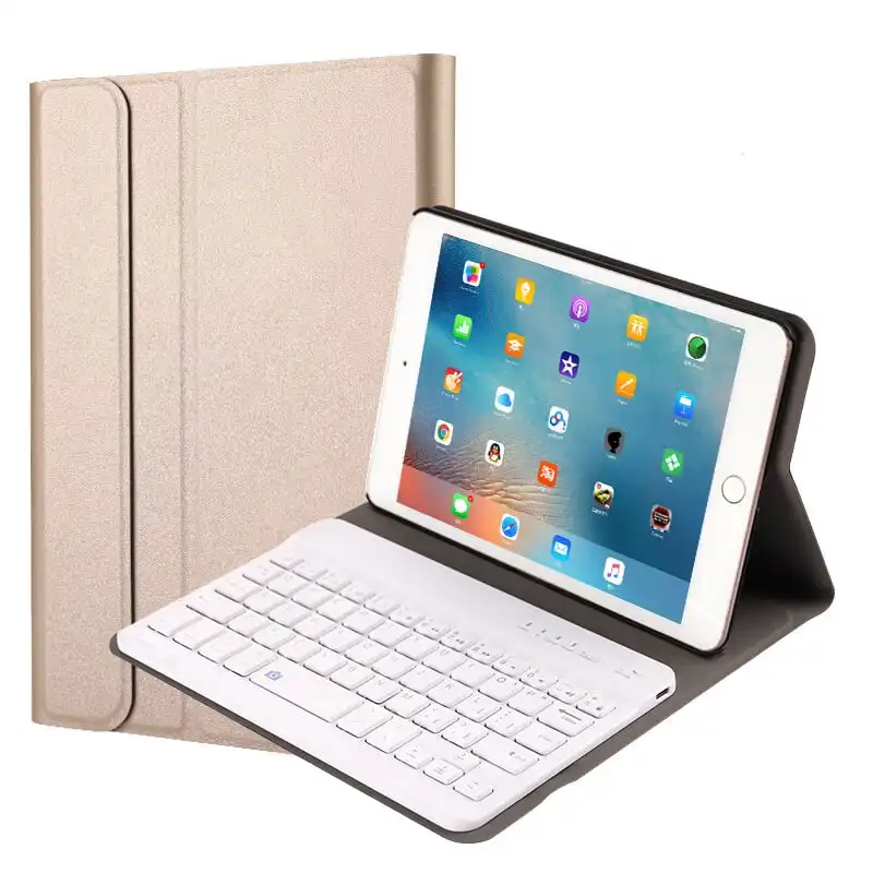 Royal Bailey FT1029 Funda Teclado con Bluetooth para Ipad Mini 4/5 Dorado